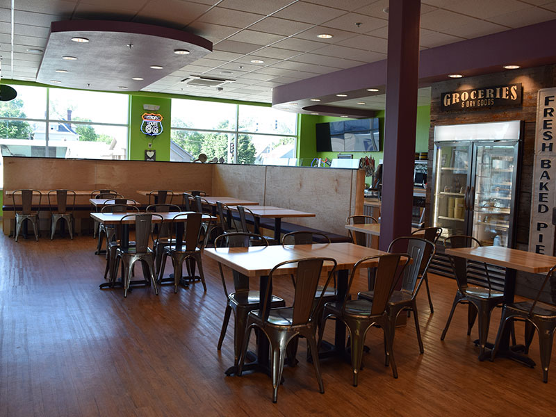 The Junction Restaurant in Aberdeen SD - Seating Area and Take and Bake Cooler