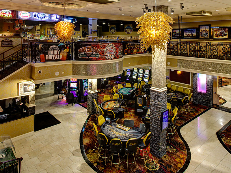 Mavericks Steak and Cocktails Restaurant in Deadwood South Dakota - Casino and Seating Arial View