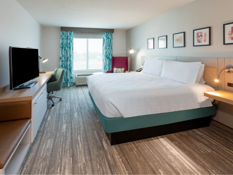 King Bedroom at Hilton Garden Inn MN - Lamont Companies Hotel Property