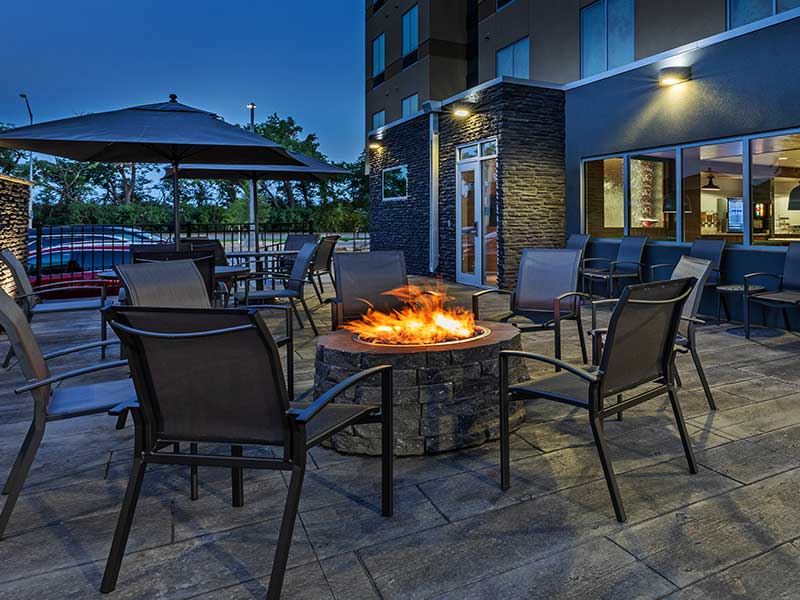 Outdoor Patio Seating At Fairfield Aberdeen SD Hotel